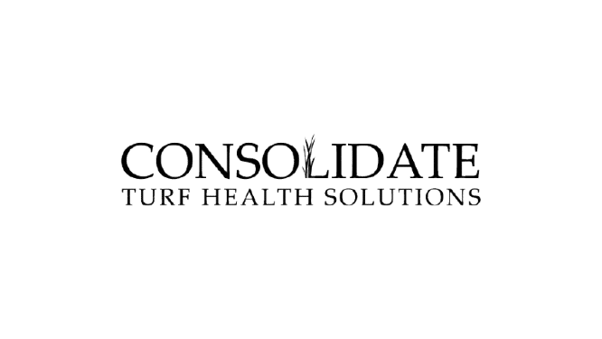 Logo with the text "CONSOLIDATE TURF HEALTH SOLUTIONS" in bold black letters on a white background.