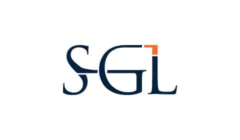 sgl-gold-supporter The letters "SGL" in a stylized font with a small orange square above the "G".